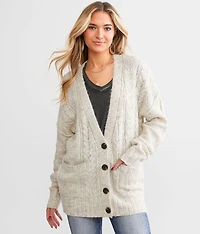 Cable Knit Cardigan Sweater