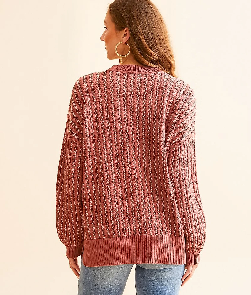 Contrast Stitch Sweater