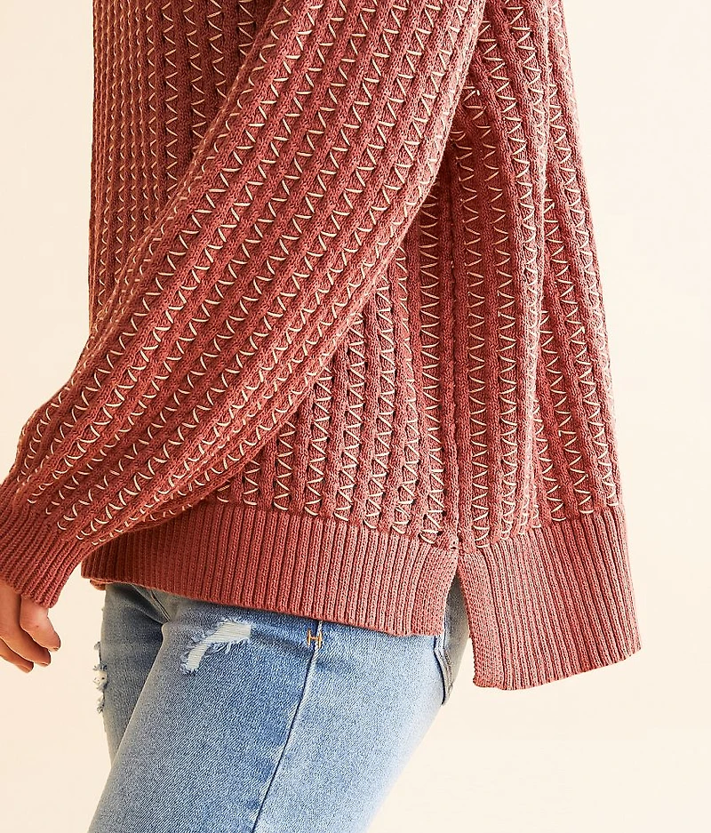 Contrast Stitch Sweater