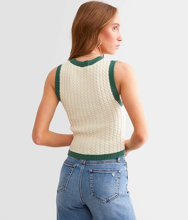 FITZ + EDDI Cable Knit Cropped Sweater