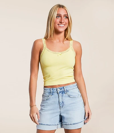 Lace Trim Tank Top