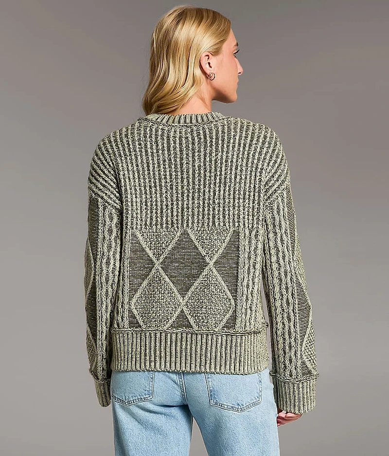 Plated Cable Stitch Sweater