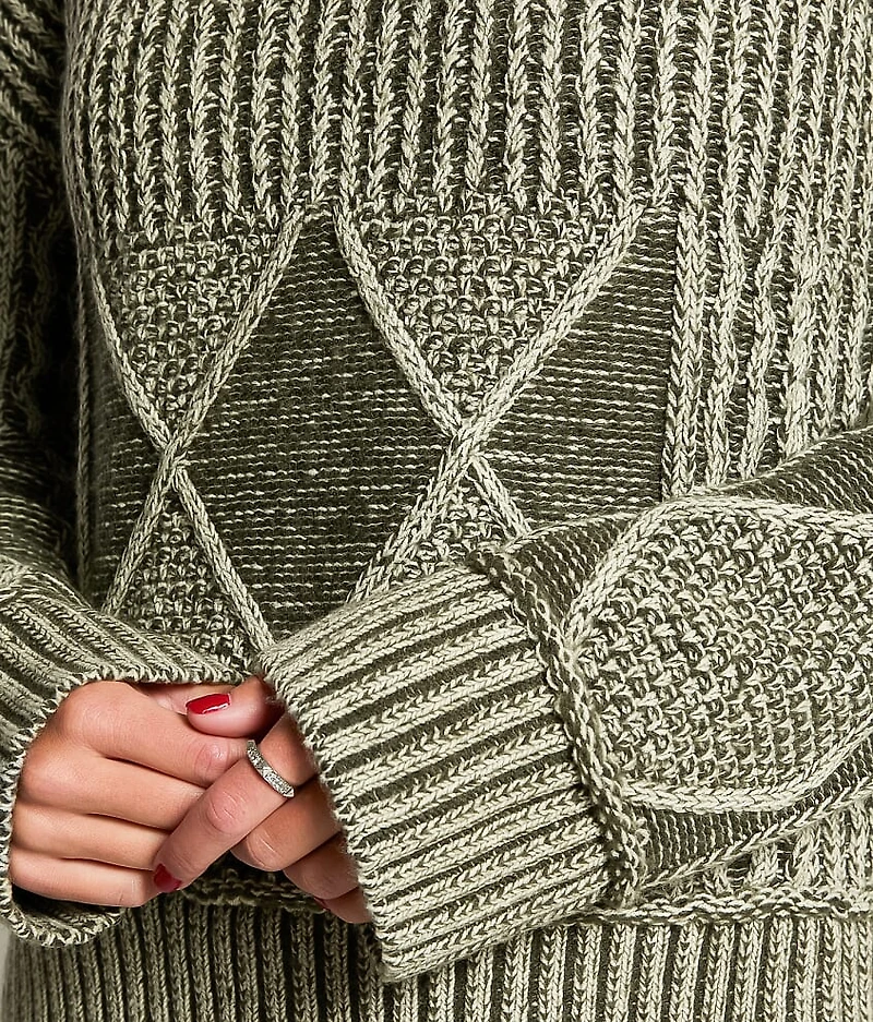 Plated Cable Stitch Sweater