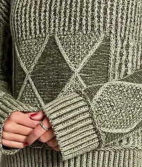 Plated Cable Stitch Sweater
