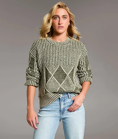 Plated Cable Stitch Sweater
