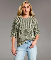 Plated Cable Stitch Sweater