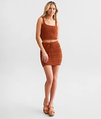 Crochet Sweater Cropped Tank Top
