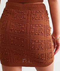 Crochet Sweater Mini Skirt