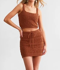 Crochet Sweater Mini Skirt