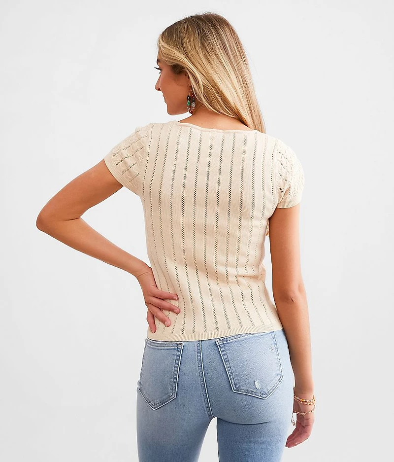 Textured Sweater Top