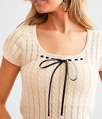 Textured Sweater Top