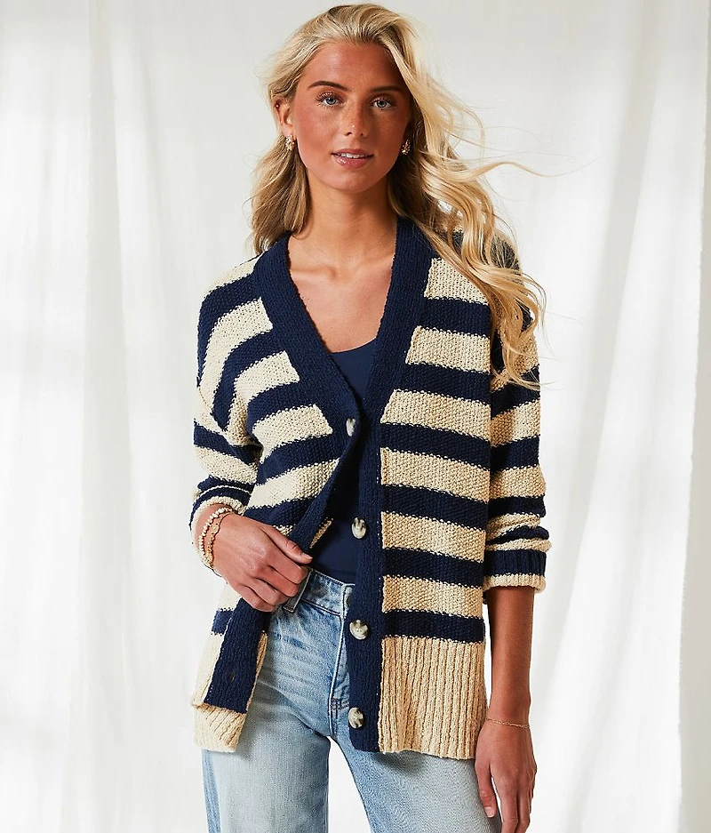Resort Edit - Striped Cardigan Sweater