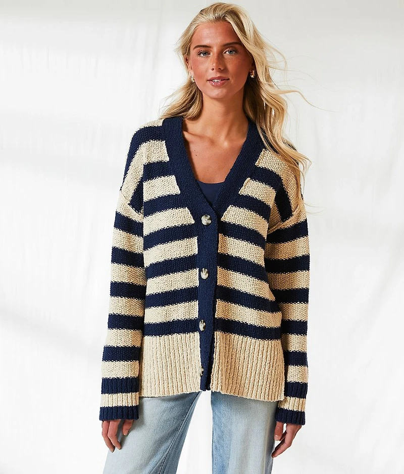 Resort Edit - Striped Cardigan Sweater
