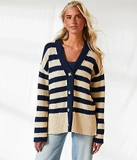 Resort Edit - Striped Cardigan Sweater