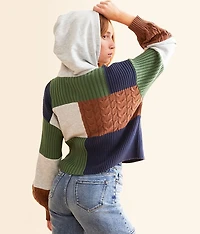 FITZ + EDDI Pieced Knit Hoodie
