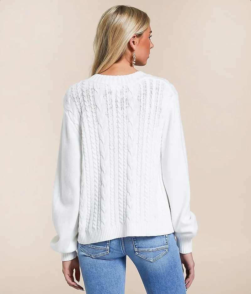 Front Tie Cardigan Sweater