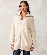 Brushed Knit Cardigan Sweater