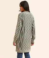 Cable Knit Cardigan Sweater