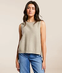 Back Tie Sweater Tank Top