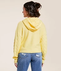 Cable Knit Hooded Sweater