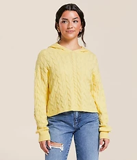 Cable Knit Hooded Sweater