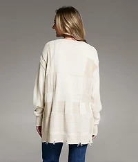 Checkered Cardigan Sweater