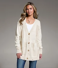 Checkered Cardigan Sweater