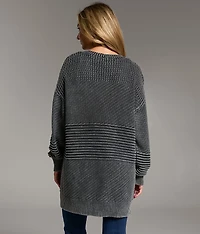 Mixed Stitch Cardigan Sweater