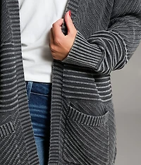 Mixed Stitch Cardigan Sweater