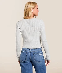Cable Knit Cardigan Sweater