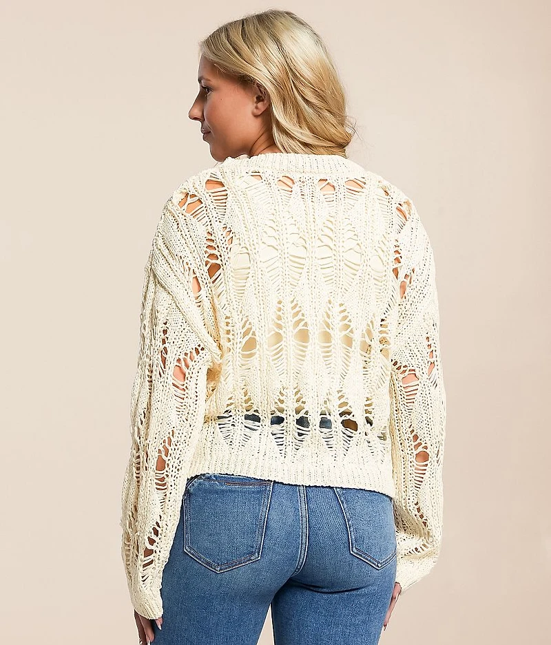 Diamond Cropped Sweater