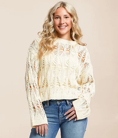 Diamond Cropped Sweater