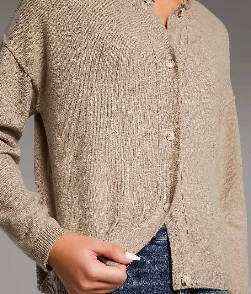 Heathered Cardigan Sweater