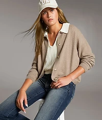 Heathered Cardigan Sweater