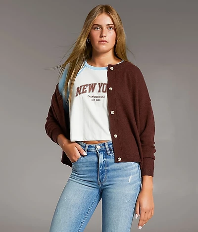 Prep Edit - Heathered Cardigan Sweater