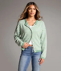 Striped Cardigan Sweater