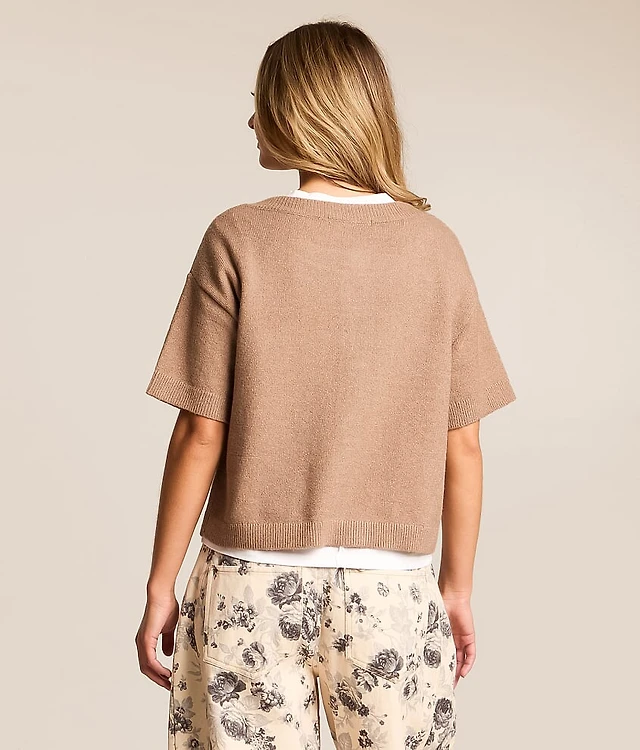 Willow & Root Marled Cardigan Sweater