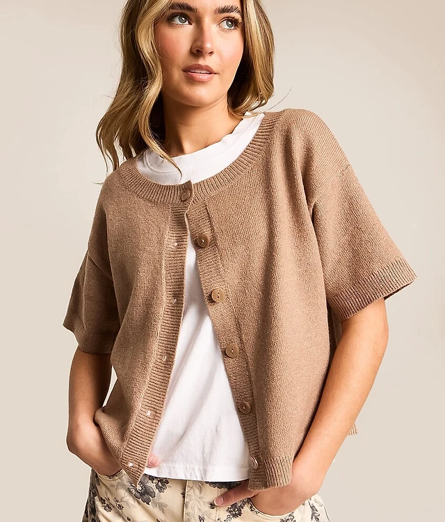Willow & Root Marled Cardigan Sweater
