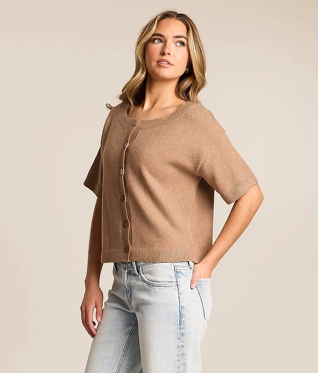 Willow & Root Marled Cardigan Sweater