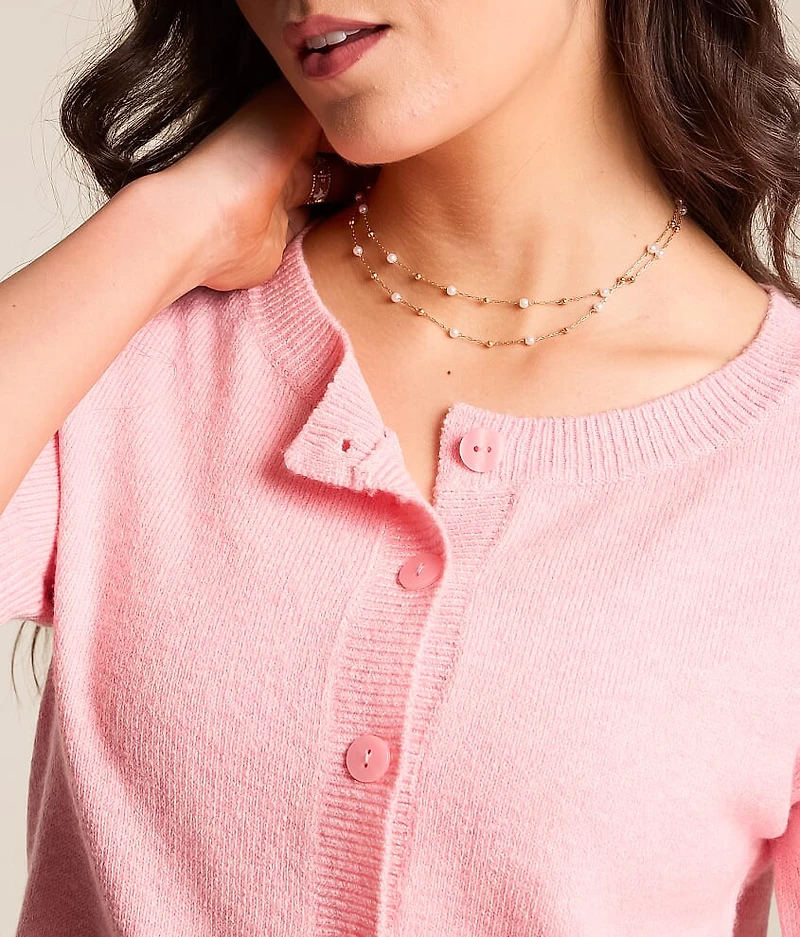 Willow & Root Marled Cardigan Sweater