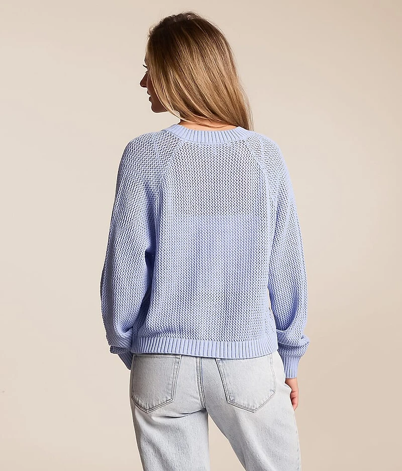 Willow & Root Open Weave Cardigan Sweater