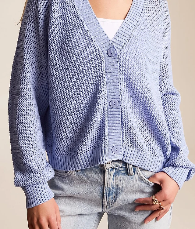 Willow & Root Open Weave Cardigan Sweater