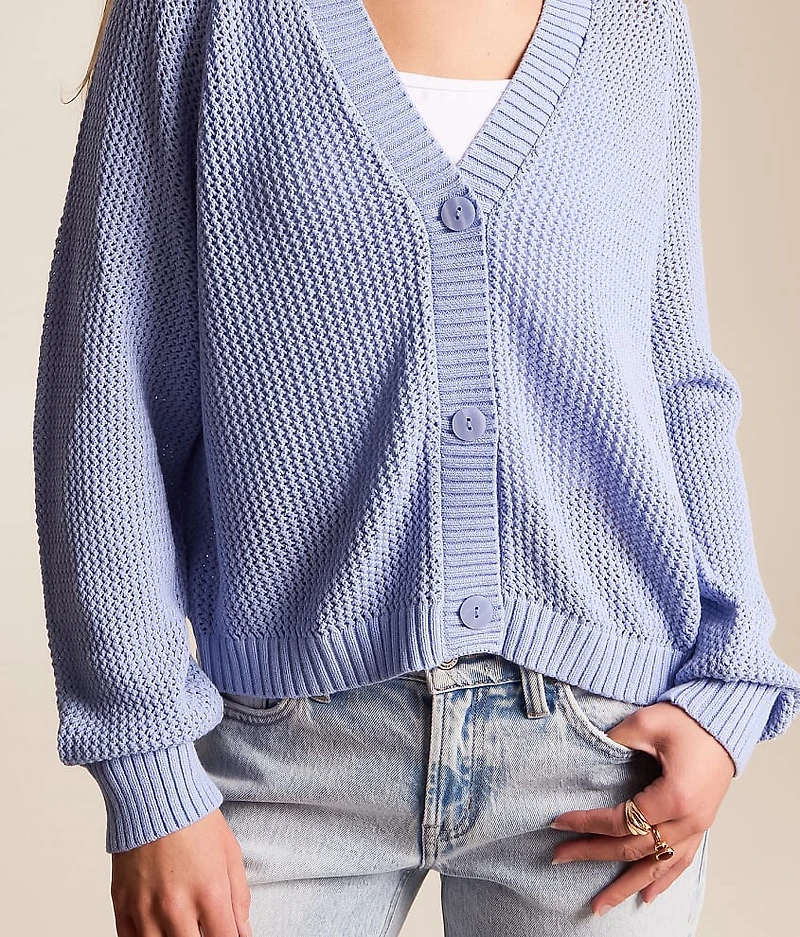 Willow & Root Open Weave Cardigan Sweater