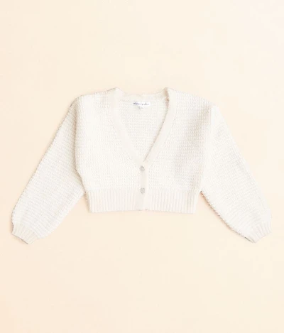 Girls - Eyelash Cropped Cardigan Sweater