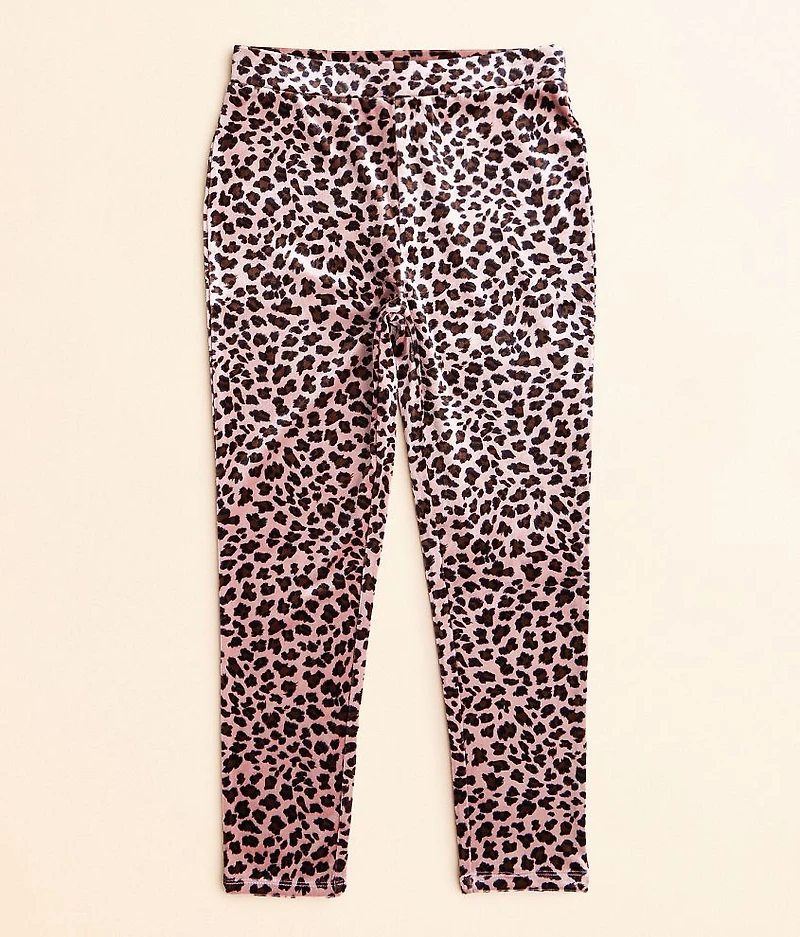 Girls - Velvet Animal Print Legging