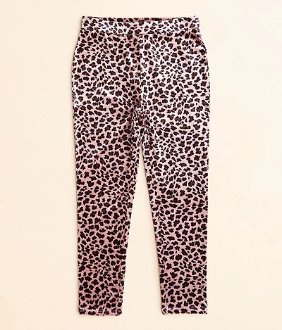 Girls - Velvet Animal Print Legging