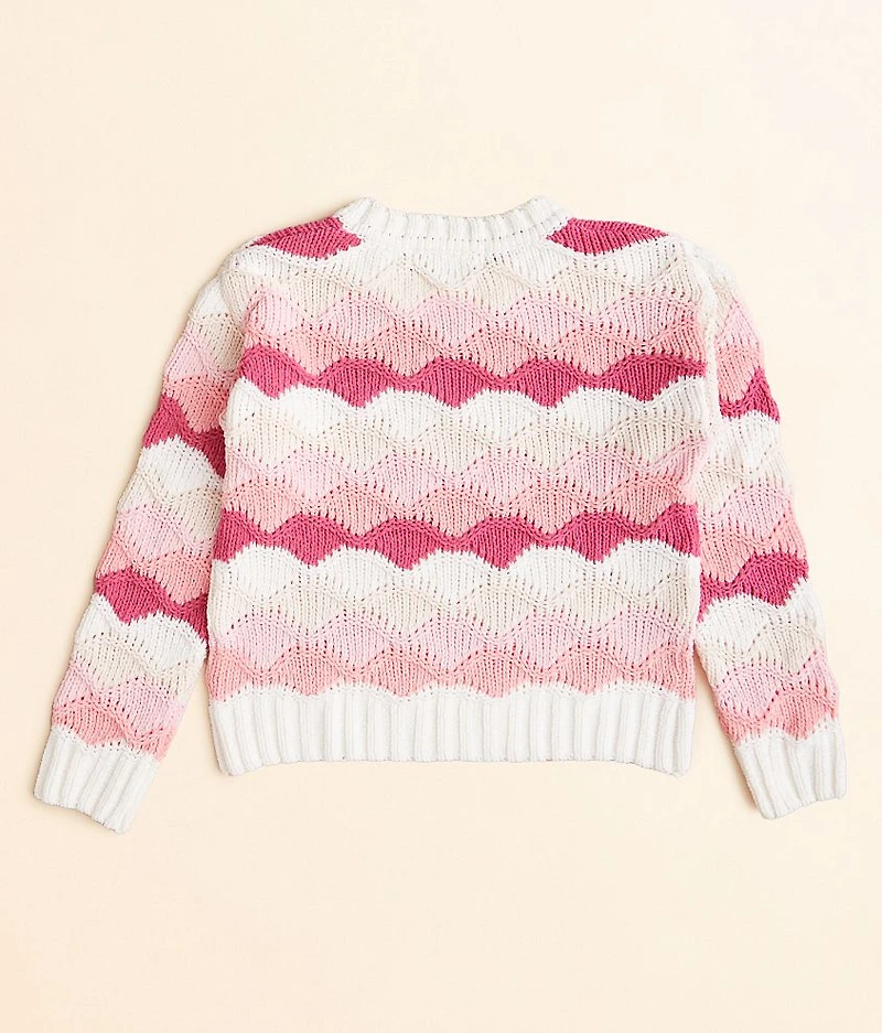Girls - Striped Chenille Sweater