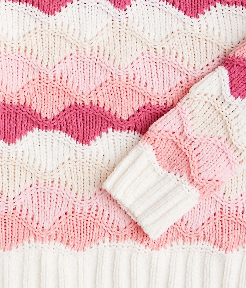 Girls - Striped Chenille Sweater