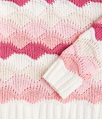 Girls - Striped Chenille Sweater