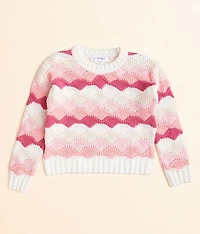 Girls - Striped Chenille Sweater